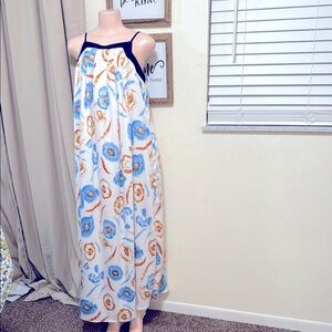 Skyler & Fade floral Maxi Dress with Blue and Orange Accents woman XL